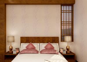 China Asian Style Embossed White Wallpaper , Waterproof Leaf Pattern Wallpaper wholesale
