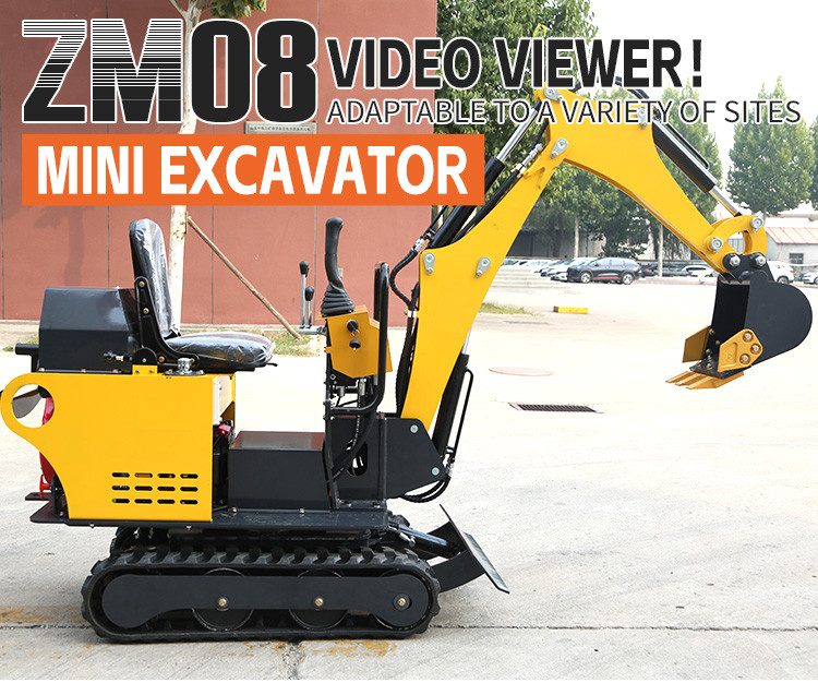 Farm Mini Excavator Digging Trenches ZHONGMEI Small Digger Mini Excavator