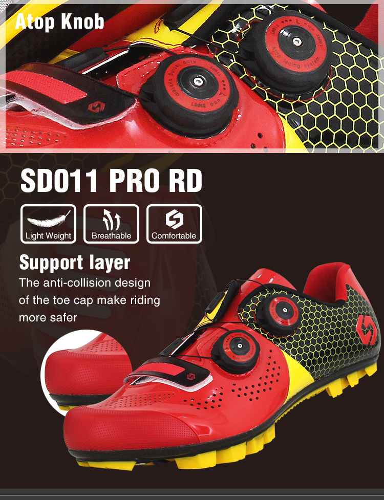 Shockproof Carbon Fiber Cycling Shoes Water Resistant Anti - Collision Design