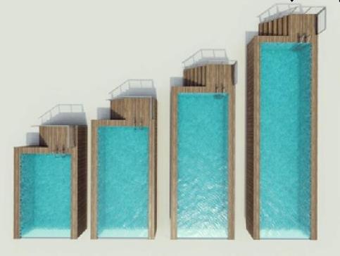 AP-2000 Prefabricated Pool for Above Ground Swimming in 20Ft 40Ft Shipping Container