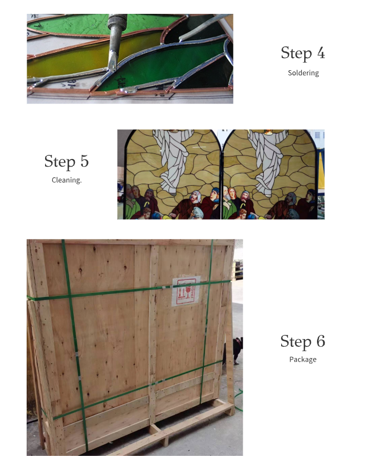 Colored Glass Window Panel Stained Arts and Crafts Interior Decoration