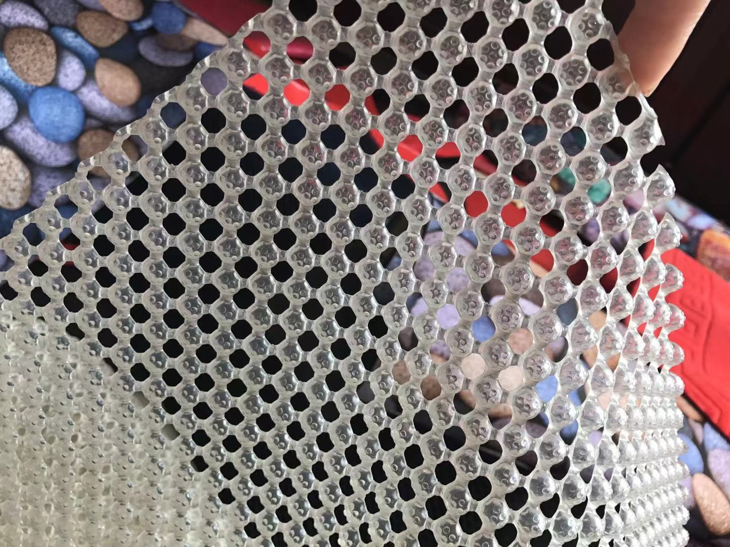 PVC Hollow Out Doormat Making Machine Colourful Pattern Design Long Service Life