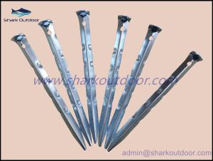 China Zinc plated Ripple steel tent pegs wholesale