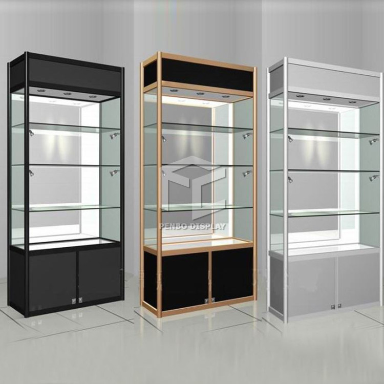 4PCS Shelves Store Glass Display Case 1000*400mm Powder Coated