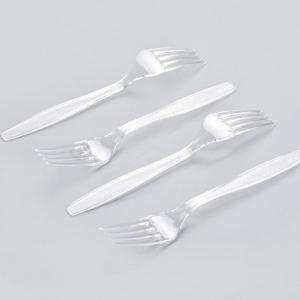 China Transparent plastic forks 18 cm length wholesale