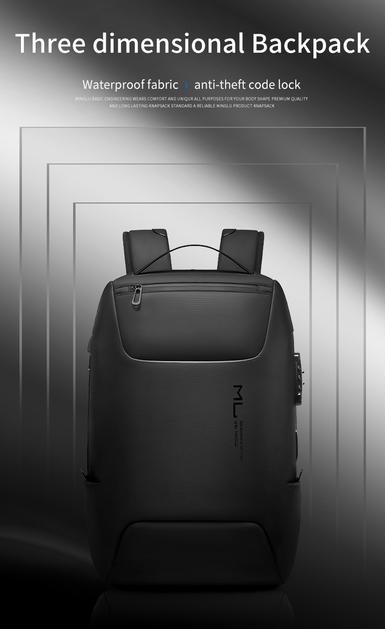 Usb Charging Waterproof Business Backpack 20-39Liter Dirt Resistant