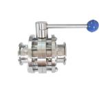 Heavy-Duty Manual Sanitary 304 316L Stainless Steel 3 Piece Flange Clamp