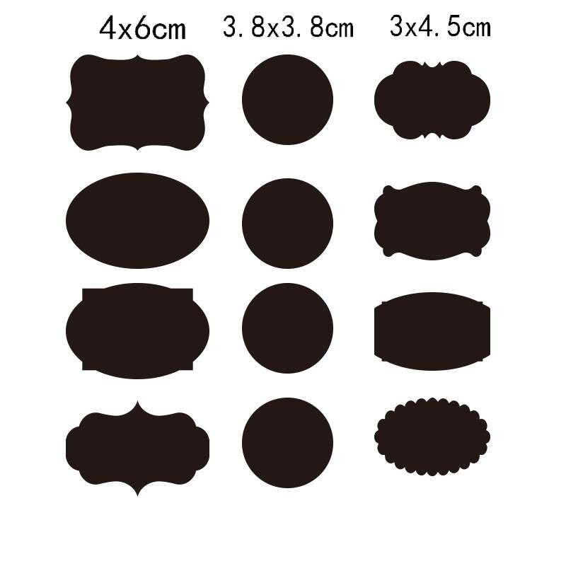 Dry Erase Removable Labels Black Reusable Bottle Labels