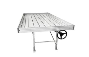 China Ebb Flow ABS Aquaponics Grow Bed Plastic Rolling Greenhouse Bench wholesale