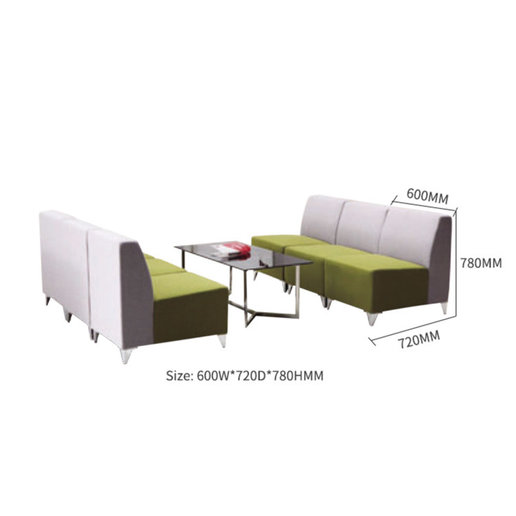 23.6 Inch Office Furniture Sofa Combinable Modern Office Couch For Lobby