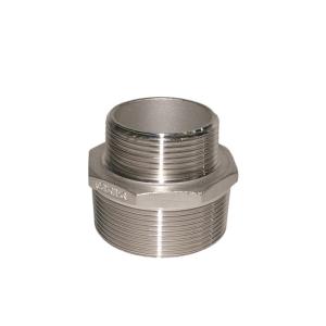 China Water Supply Stainless Steel Pipe Fittings Female Threads Hex Nipple wholesale