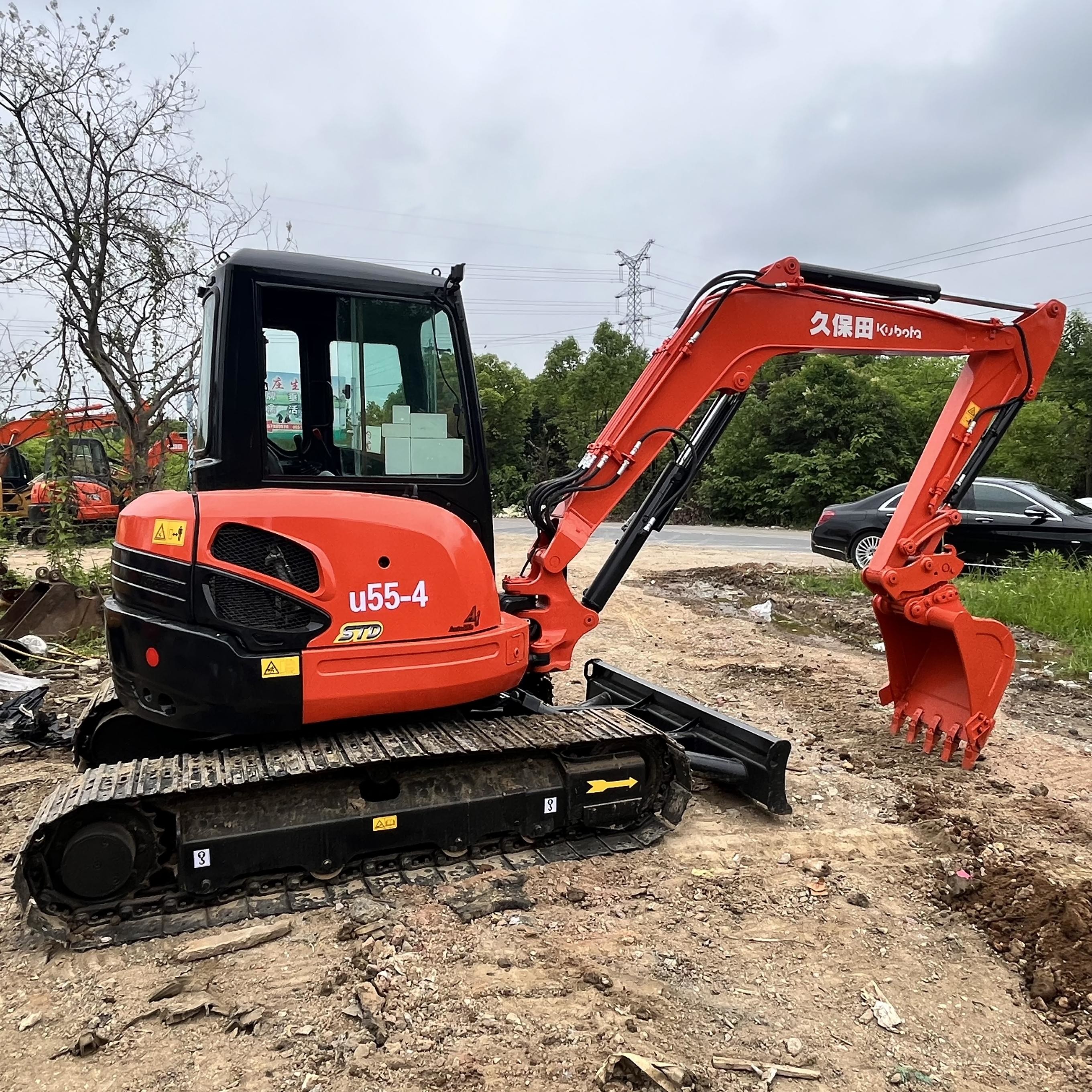 Japan Original U55 Used Kubota Excavators Kubota Excavator With Rubber Tires