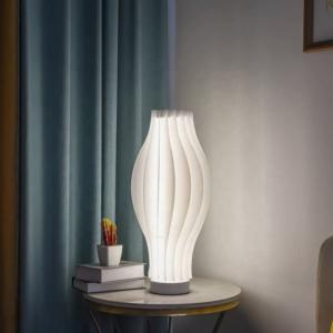 China Acrylic Bedside LED Table Lamp Modern Nordic Pleated Grass Skirt Tricolour wholesale