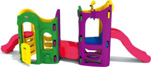 China plastic outdoor play house small children slide play set for toddler to play wholesale