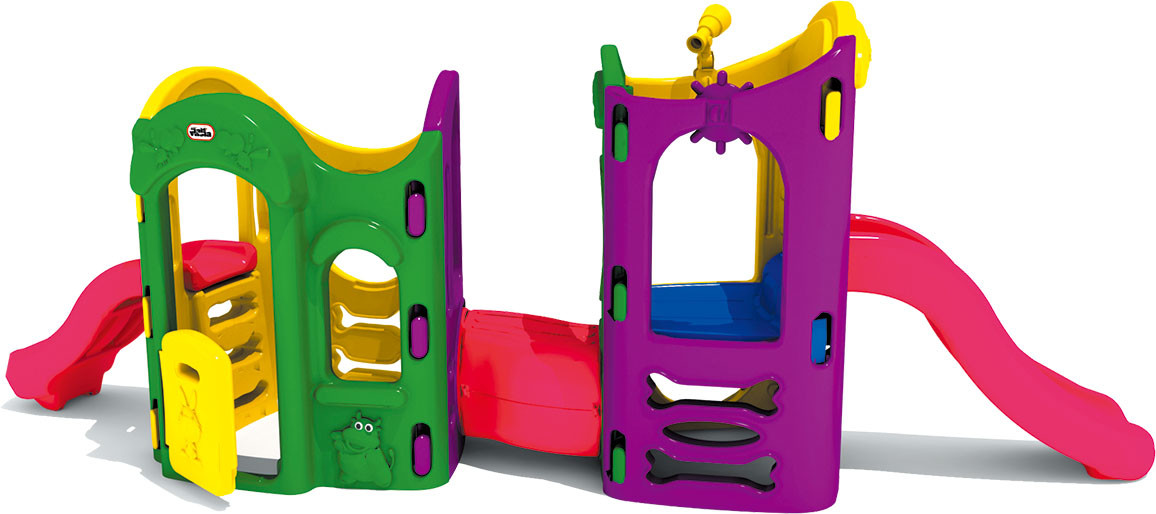 plastic outdoor play house small children slide play set for toddler to play