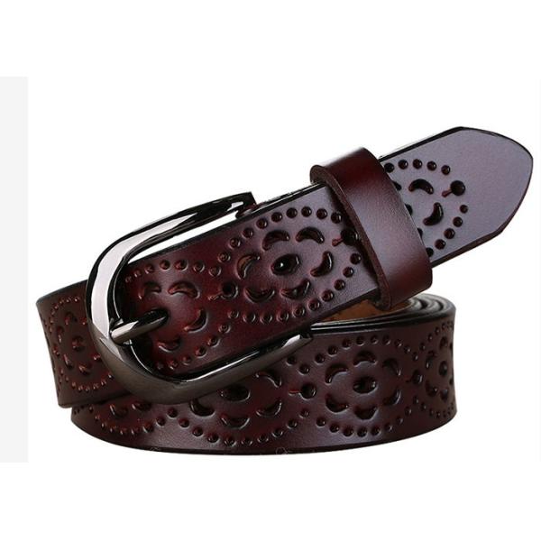 White Width 35mm Women's Fashion Leather Belts Custom Logo