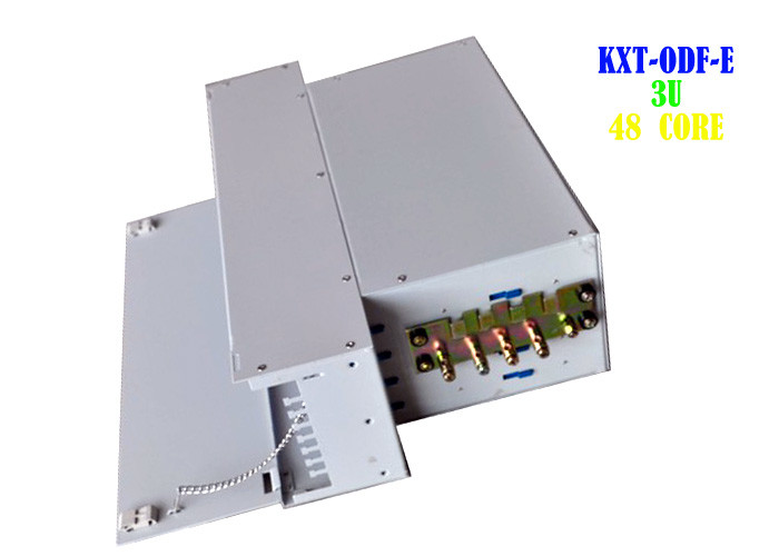Power Rack Fiber Patch Panel SC FC Cold Rolled Gray Color Easy To Maintenance