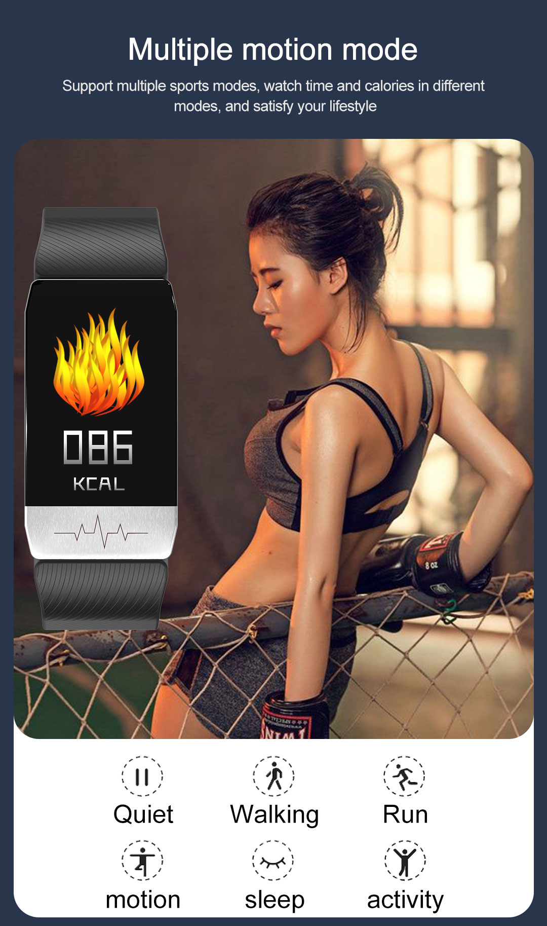 Men Smart Band OEM With Temperature Sensor Measuring Bracelet Fitness Bracelet Watch