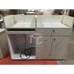 304 Stainless Steel Jewelry Shop Furniture White Golden Color