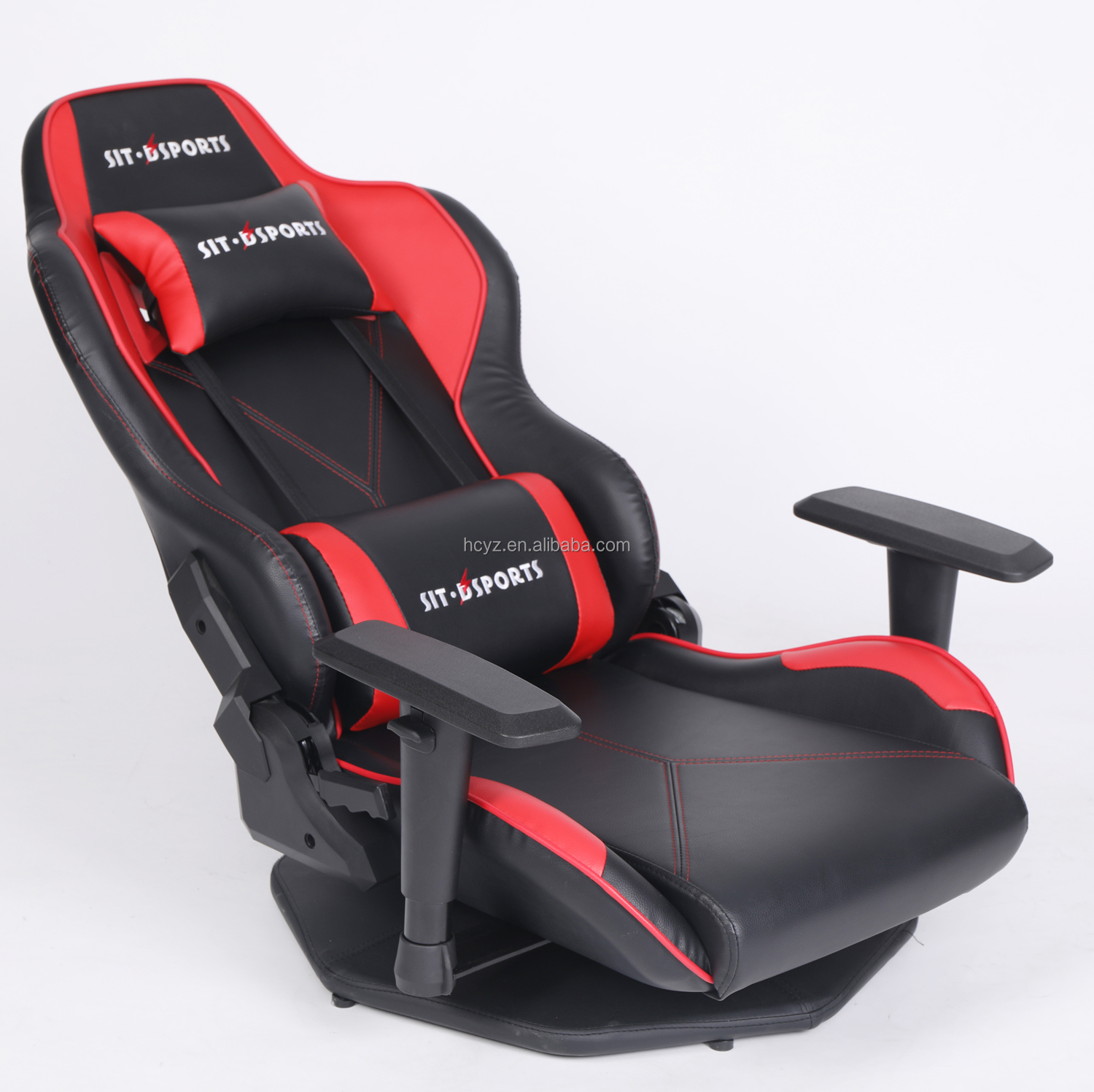 HCYZ Gray PVC Leather Computer Gaming Chair with Rotating Design Affordable and Durable