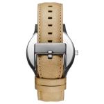 Mineral Crystal Mens Leather Strap Watches For Men Adjustment Band