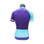 Cool Design Road Bike Jersey / Ladies Cycling Clothes Purple Blue Color