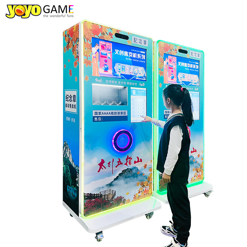 Smart medal vending machine selling tourism gold and silver coins theme park equipment
