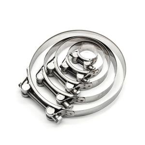 China Polished Stainless Band Clamps All Stainless Steel Hose Clamps For Pipes Stainless Steel Hose Clips wholesale
