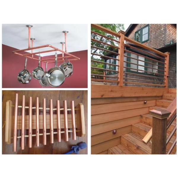 ASTM B280 AC 3/8'' 1/2'' 3/4'' 1/4'' Straight Copper Tube For HVAC Rolling Pancake Coil