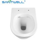 European Standard Ceramic Rimless wall-hung toilet P-trap180mm