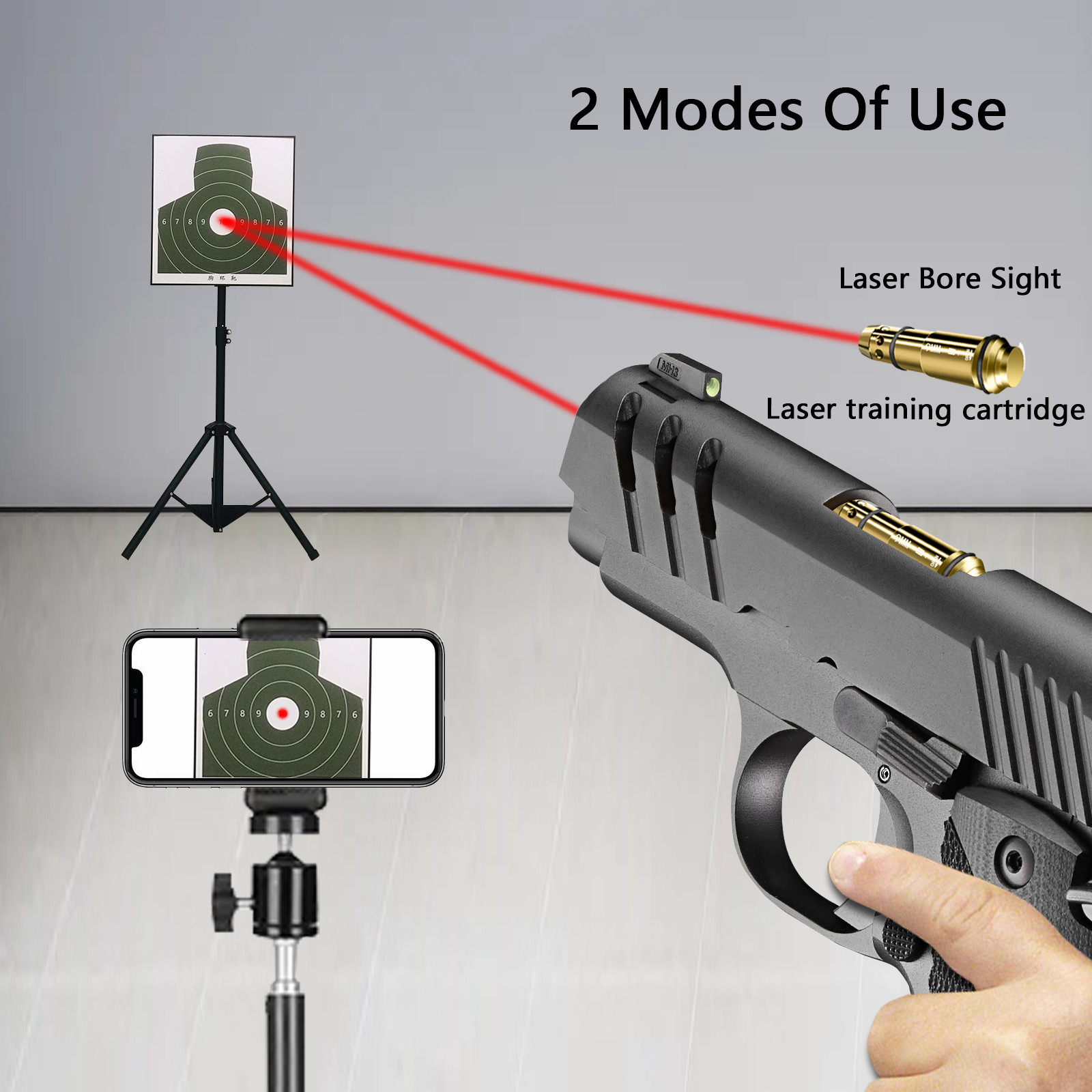 ODM Durable Shotgun Hunting Accessories Red 9mm Laser Training Cartridge