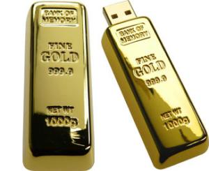 China Golden Bar Thumbdrive Metal USB Flash Drives with Logo Printed wholesale