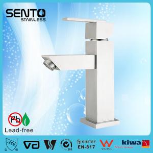 China Stainless steel deck mount single hole basin faucet wholesale