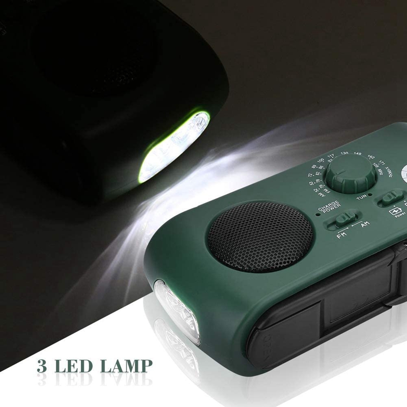 AM FM Internet Emergency Lantern Radio , Solar Powered Portable Radio Rechargeable
