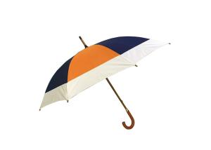 China Customized Wooden Hook Handle Umbrella , Long Stick Umbrella Wooden Curved Handle wholesale