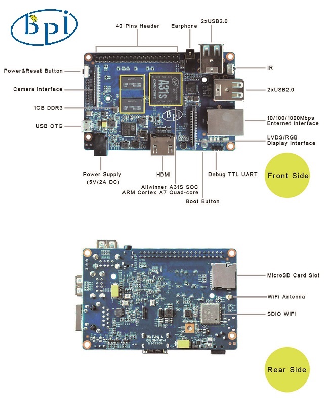 banana pi BPI-M2 quad core single-board computer