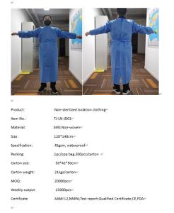 China Disposable Surgical gowns--SMS-Non Woven --LEVEL 2 wholesale