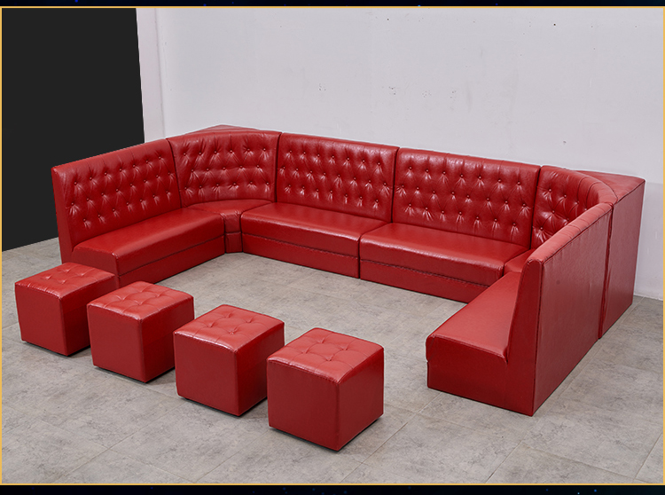 Modular U Shaped Leather Sectional Couch With Chaise Hotel Lobby Princess