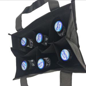 China Durable Reusable Printed Non Woven Carry Bags , 6 Bottle Wine Tote Bags wholesale