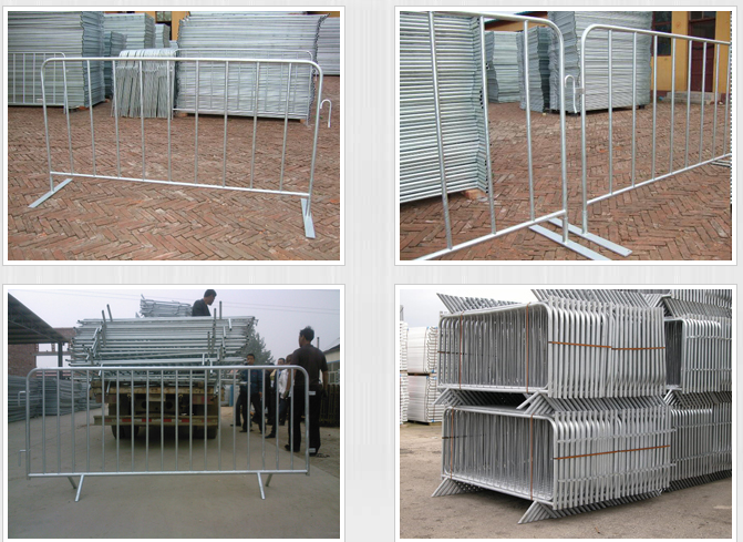 Tubular Road Safety Pedestrian Fencing Barriers 2.4*1.5m