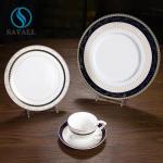 Black Edge Colored Porcelain Dinnerware Customized For Wedding Ceremony