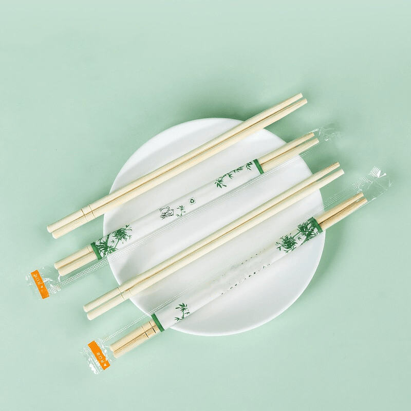 Round Disposable Bamboo Chopsticks Natural Color and Eco-Friendly for Household/Restaurant/Hotel