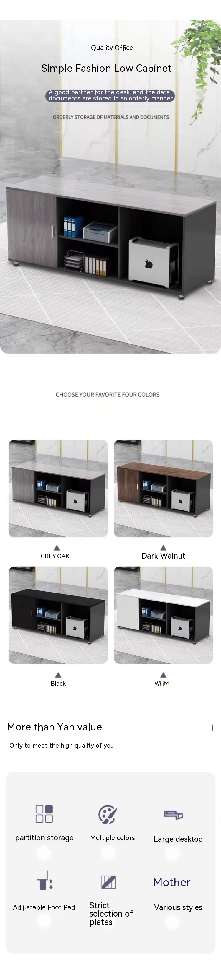 Simple Modern Office File Storage Sideboard Other Data Floor Cabinet Small Sideboard