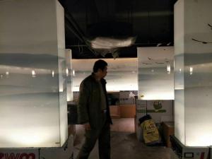 China Protective Tinted 2440X1830mm Decorative Glass Wall Dividers wholesale