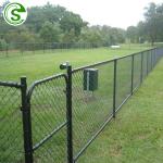 Green Vinyl Coated Chain Link Security Fence Excellent Rust Resistance