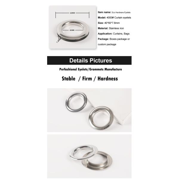 Decorative Drapery Eyelet Rings Curtain Hardware Accessories