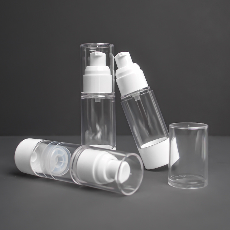 AS Base Material Luxury Empty Airless Spray Pump Bottles 15ml 30ml 50ml 80ml 100ml 120ml for Travel Skincare Convenience