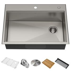 China Versatile Dual Mount Single Bowl Deep Kitchen Sink 9-1/2'' wholesale