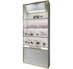 Golden Luxury Cosmetic Display Cabinet 4 Layers With Acctrative Advertising
