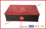 Luxury Foil in gold rigid board gift packing boxes , soft velvet holder